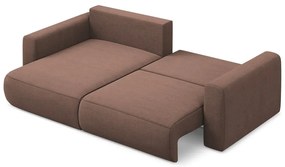 Divano angolare rosa allungabile/con contenitore (con penisola a sinistra/con chaise lounge) Kapua – Makamii