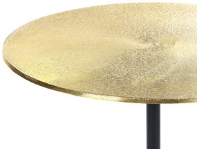 Tavolino metallo oro e nero ø 36 cm ERAVUR Beliani