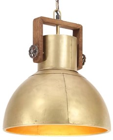 Lampada A Sospensione Industriale 25 W Ottone Rotonda 40 Cm E27 /