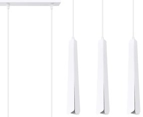 Sollux SL.1399 - Lampadario a sospensione con filo PRYSM 3xG9/8W/230V bianco