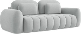 Divano grigio chiaro allungabile/con contenitore con rivestimento in bouclé 266 cm Pele – Makamii