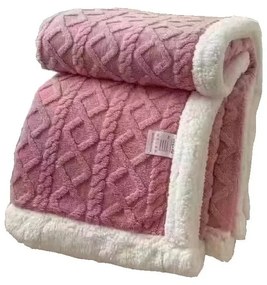 Coperta rosa in sherpa 150x200 cm Island - My House