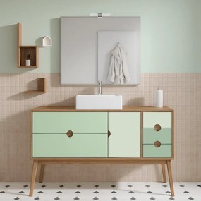 Mobile da bagno sotto lavabo VISOBATH marrone L 170 x H 48 x P 45 cm, lavabo non incluso