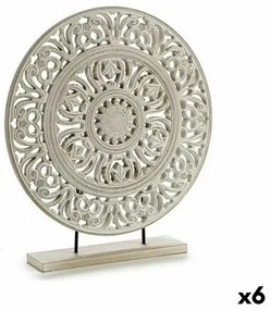 Statua Decorativa Mandala Bianco 7 x 49 x 44 cm (6 Unità)