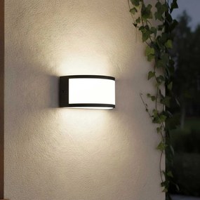 Applique Moon Design E27 Curva per Esterni IP65 - Nera