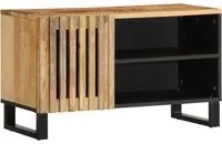 Mobile Porta TV 80x34x46 cm in Legno Massello di Mango Grezzo 377509