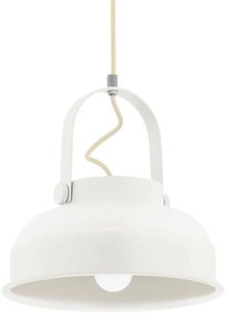 Argon 8284 - Lampadario a sospensione con filo DAKOTA 1xE27/15W/230V bianco