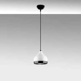 Lampadario a sospensione con filo YILDO 1xE27/40W/230V bianco/nero
