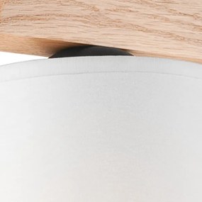 Lampadario fisso ANDREA 3×E27/60W/230V Quercia/bianco