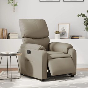 Poltrona Reclinabile Elettrica Cappuccino İn Similpelle /