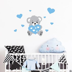 Adesivo murale Teddy Blue - Ambiance