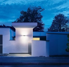 Applique LED moderno da esterno L 810 antracite IP44, con sensore crepuscolare luce bianco caldo dimmerabile 679 lumen, STEINEL