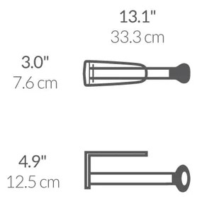 Supporto in acciaio a parete per asciugamani da cucina - simplehuman