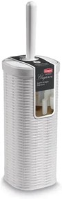 Portascopino Elegance in plastica effetto midollino 11,5x40 cm – Vari colori, BIANCO