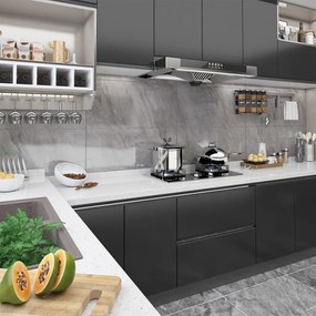 Pellicole Autoadesive Per Mobili 2 Pz Nere 500x90 Cm İn Pvc /