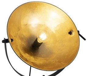 Lampada da terra nera con oro 35 cm regolabile - Magnax
