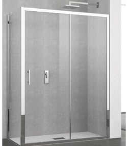 Box Doccia Scorrevole 120 Cm Novellini "Elyane" Argento Lucido/Vetro Trasparente