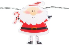 Catena luminosa LED natalizia 10xLED/2xAA 1,35 m bianco caldo Santa