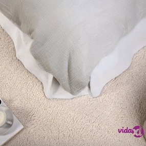 Venture Home Set da Letto Mila 220x240 cm Cotone Grigio Chiaro