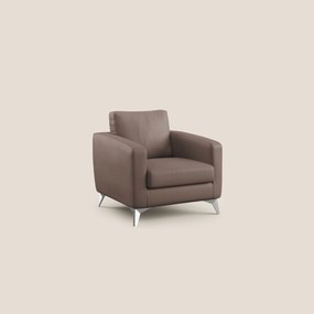 Orione Poltroncina in ecopelle moderna e impermeabile T04 marrone