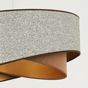 Brilagi - Lampadario LED a sospensione con filo LYRA 1xE27/15W/230V grigio/color crema/oro