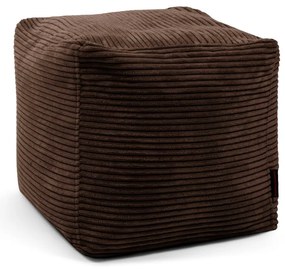 Puof a sacco marrone scuro con rivestimento in velluto a coste Up! MooG – SLOWDOWN