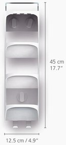 Mensola in plastica bianca autoportante per il bagno Capsule - Joseph Joseph