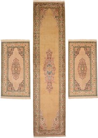 Cashmere Silk Tappeto 340x80 (Indian) Annodato A Mano