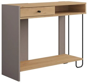 Consolle con piano in rovere decorato 35x100 cm Saturne - Marckeric