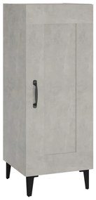 Credenza grigio cemento 34,5x34x90 cm in legno multistrato