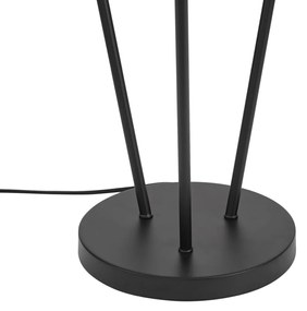 Lampada da terra moderna nera 3 luci GU10 35mm - Thomas