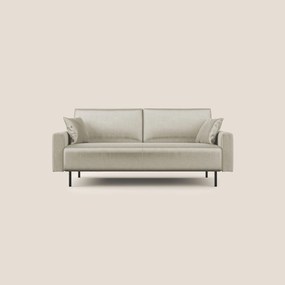 Arthur divano moderno in velluto morbido impermeabile T01 panna 170 cm