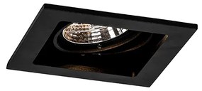 Set di 6 faretti orientabili quadrati a incasso neri - Artemis 70