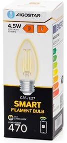 Lampadina LED dimmerabile FILAMENT C35 E27/4,5W/230V 2700-6500K Wi-Fi - Aigostar