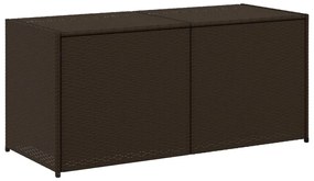 Contenitore da giardino marrone 283l in polyrattan