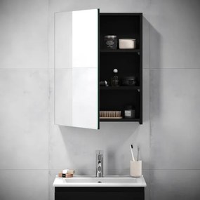 Mobile da bagno con specchio KENWOOD 65x50 cm, nero