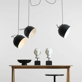 ALDEX Lampada a sospensione Pepe, nera, 3 luci