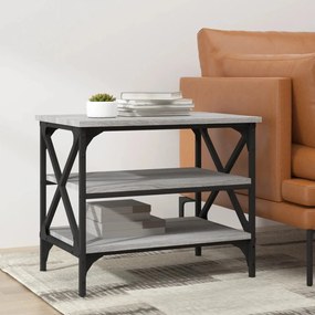Tavolino grigio sonoma 55x38x45 cm in legno multistrato