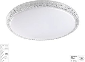 Prezent 71339 - Plafoniera a LED dimmerabile AMBIA LED/30W/230V Ø 39,5 cm trasparente