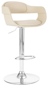 Sgabello Da Bar Bianco İn Similpelle /