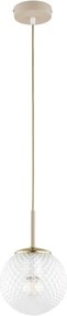Brilagi - Lampada a sospensione su cavo STELLA 1xE27/60W/230V Ø 15 cm beige/oro