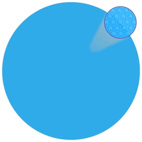 Pellicola Galleggiante Solare PE Rotonda 250 cm per Piscina Blu