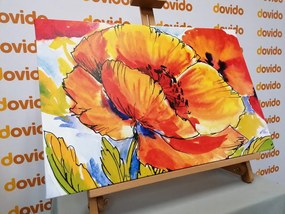 Quadro su tela – Bouquet di fiori di papavero