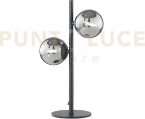 Lampada da tavolo honey nera 2 luci attacco g9 23,4x14x40cm in meta...