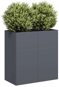 Fioriera Antracite 80x40x80 Cm İn Acciaio Laminato A Freddo /