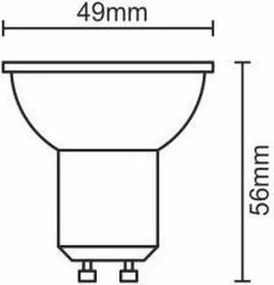 Lampadina LED GU10/6W/230V 3000K nero