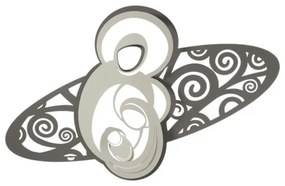 Pannello di design ovale Sacra Famiglia - Fango e avorio