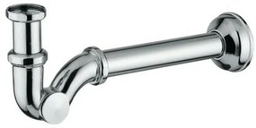 Sifone bidet a S in ottone cromato con attacco universale