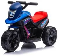 Moto Mini Elettrica per Bambini 6v 3 Ruote Blu e Rossa