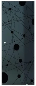 Anta per porta scorrevole Secret Euclide Fumè satin in cristallo L 83 x H 212 cm reversibile